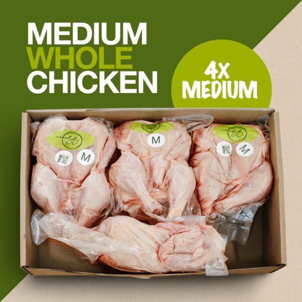 4x Medium Whole Chicken